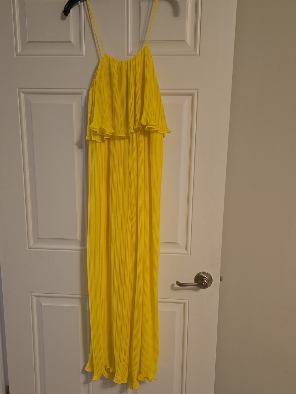 Bright Yellow Pleated Jumpsuit